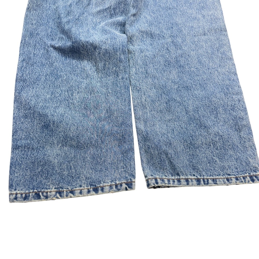 Free People Deep Trance Dropped Boyfriend Jeans Women's 27 Blue Low Rise Crop - Picture 4 of 14